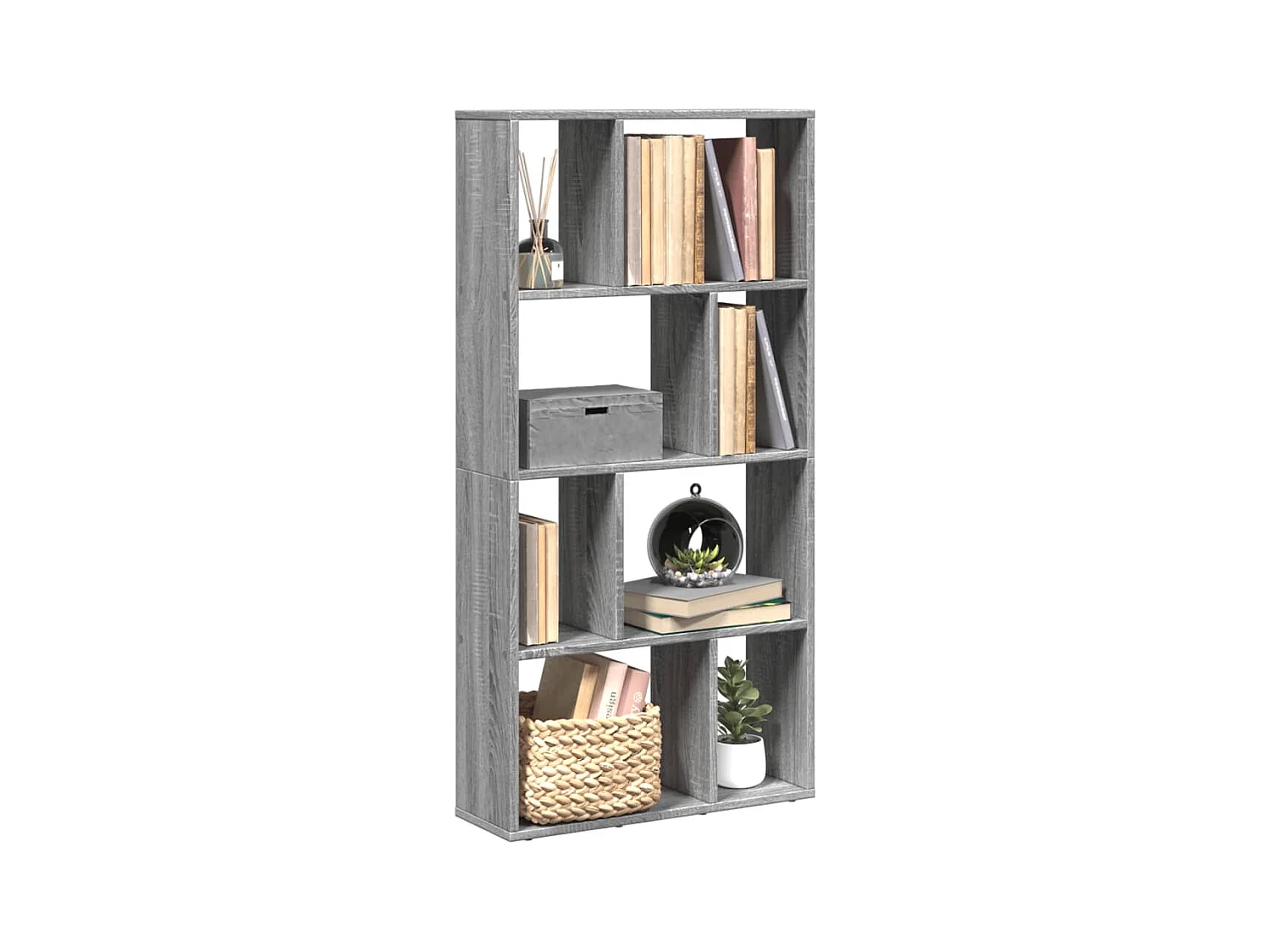 Bibliothèque sonoma gris 60x20x120 cm bois d'ingénierie