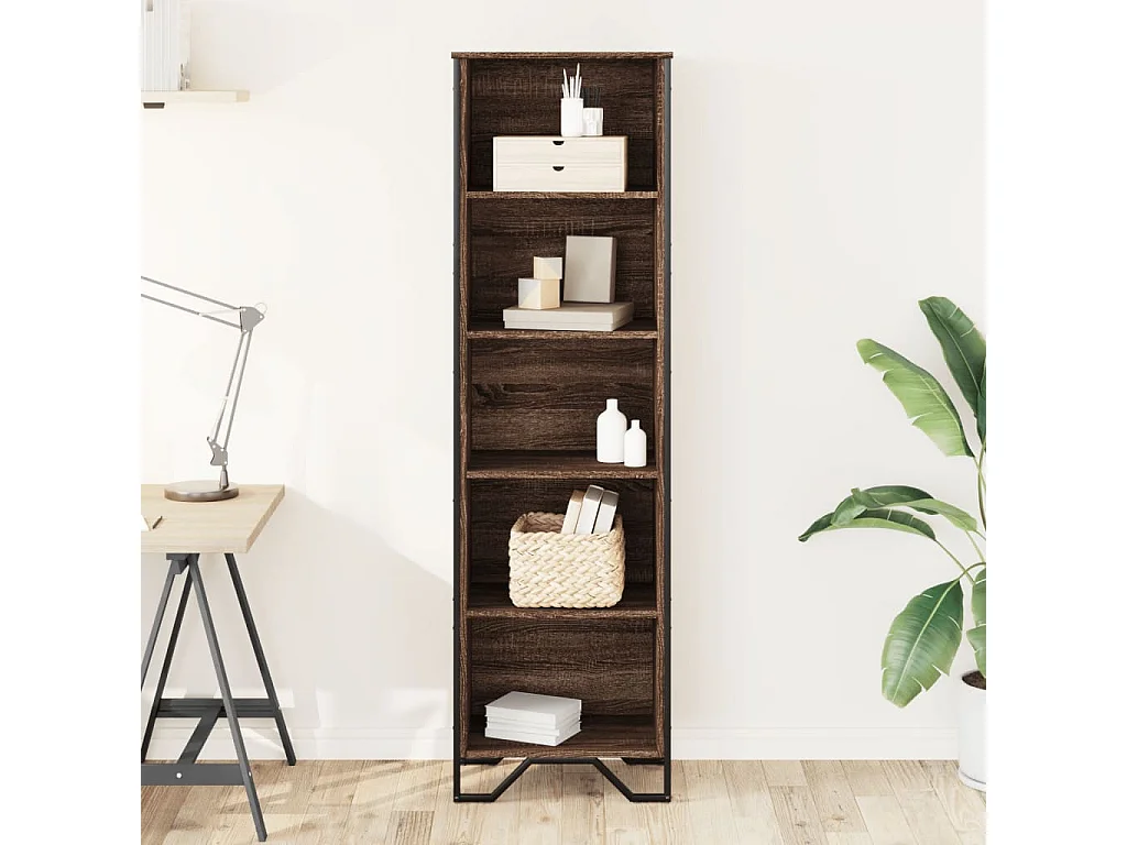 Libreria Rovere Marrone 50x31x169 cm in Legno Multistrato