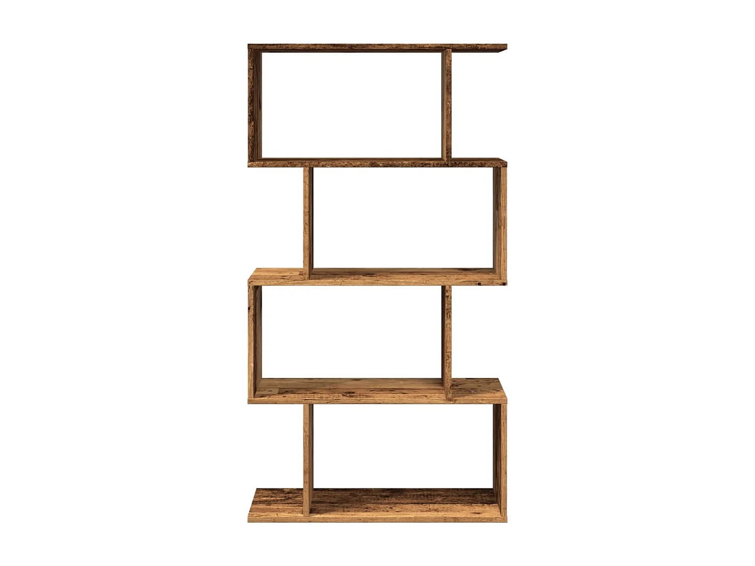 Libreria 4 Ripiani Legno Vecchio 70x24x129 cm in Truciolato