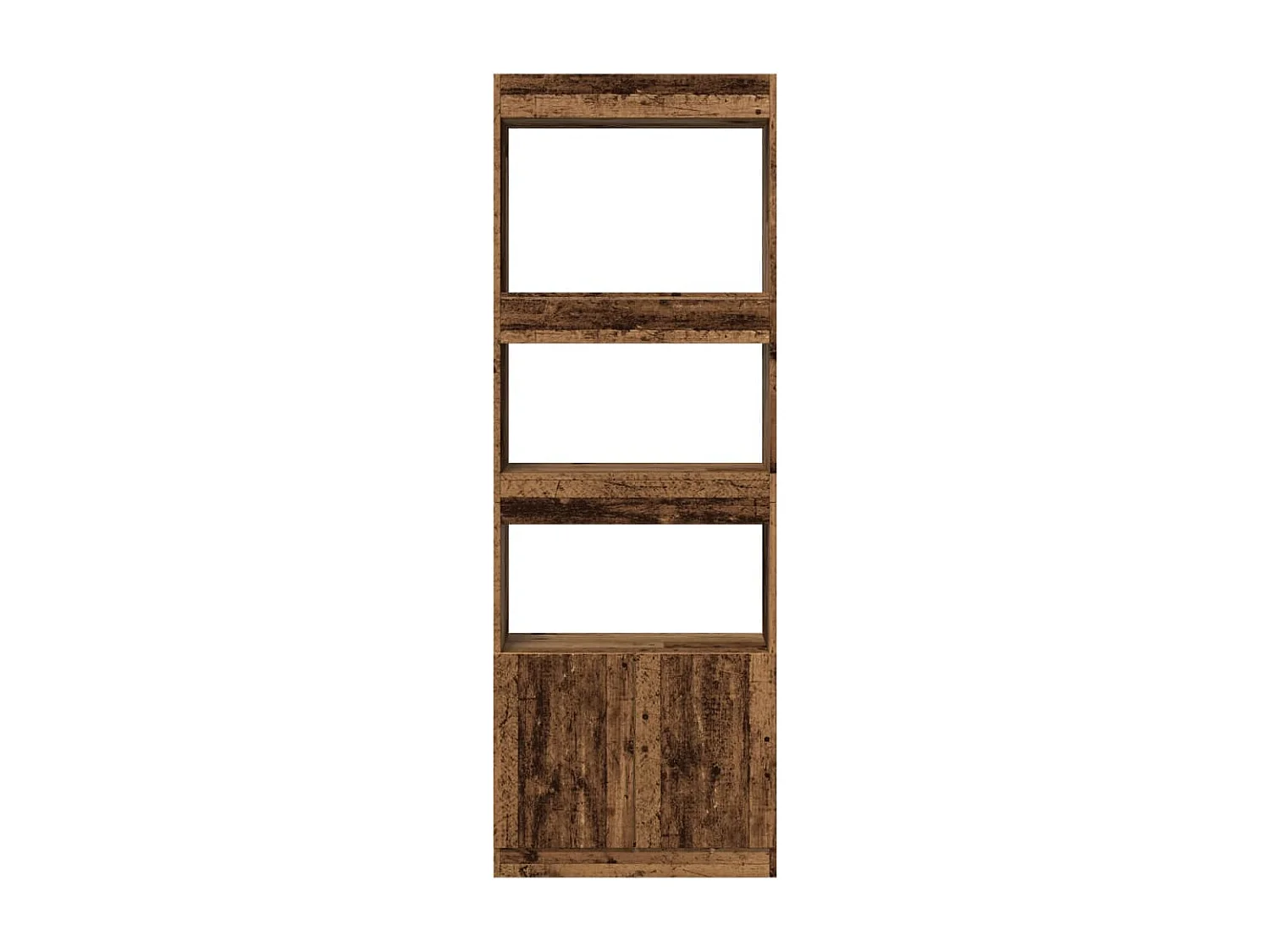 Buffet haut 63x33x180 cm vieux bois bois d'ingénierie