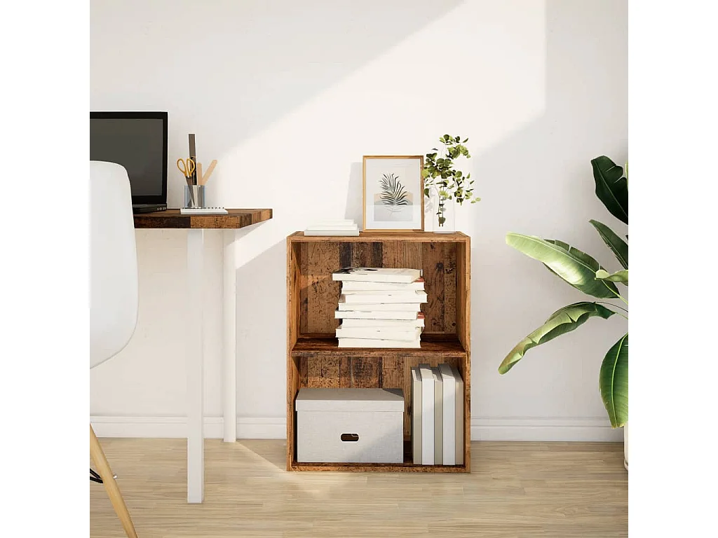 Libreria Legno Antico 60x30x77 cm in Legno Multistrato