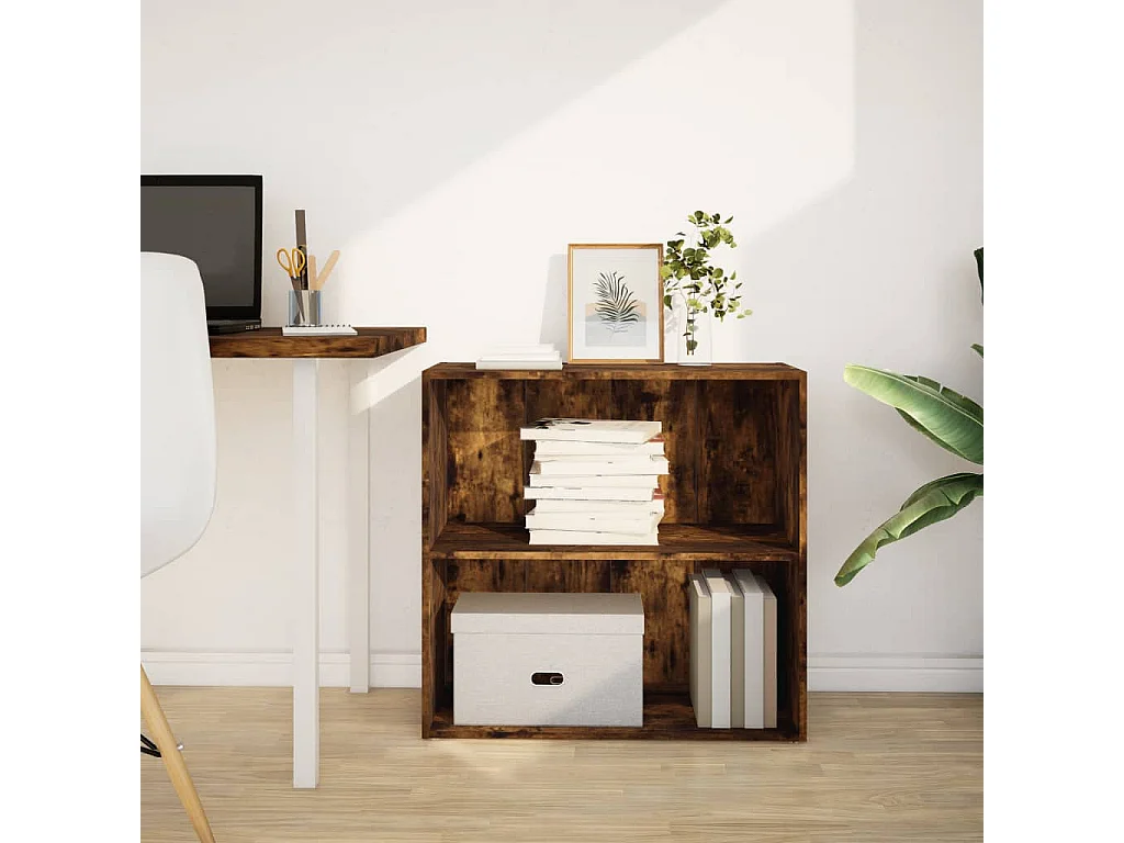 Bücherregal Räuchereiche 80x30x77 cm Holzwerkstoff