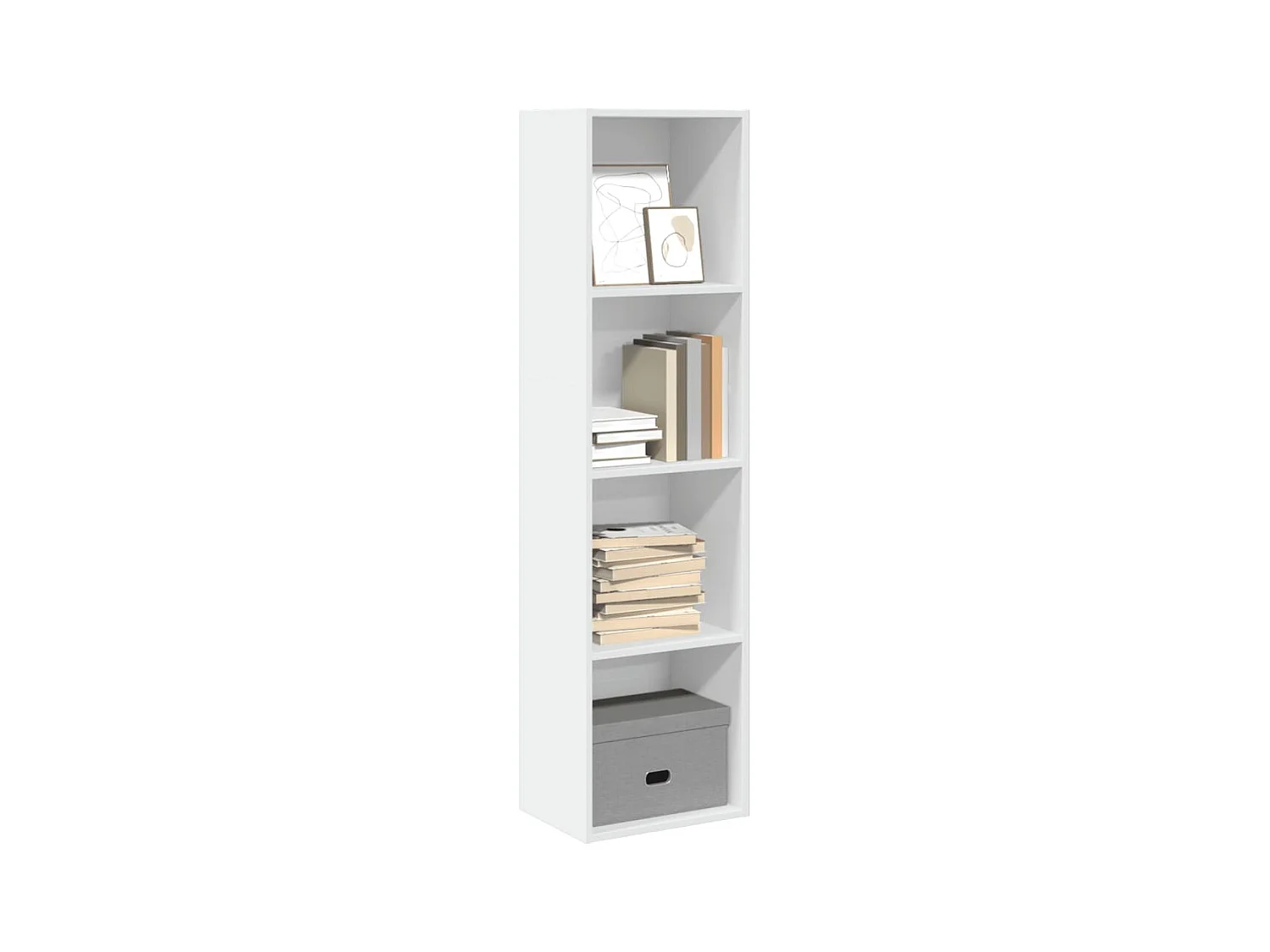 Libreria Bianca 40x30x152 cm in Legno Multistrato
