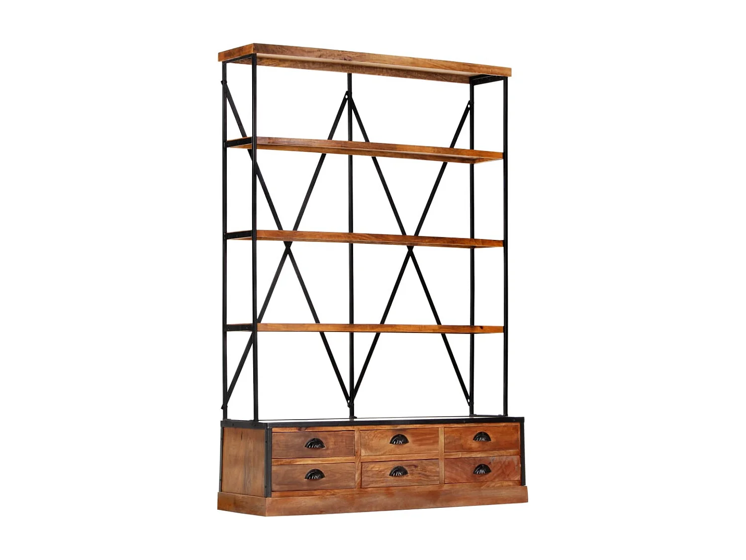 Bibliothèque chêne fumé 80x30x189 cm bois d'ingénierie