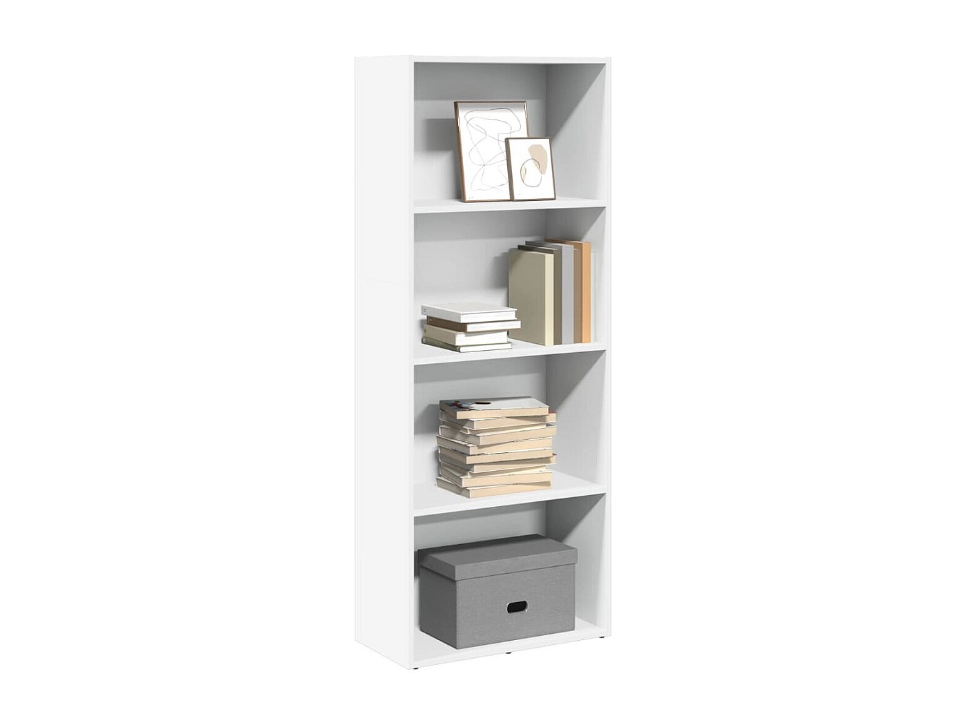 Forte TEMPRA2 Libreria In Legno Bianco - Scaffale Salvaspazio 54x111x35 Cm, Ripiani Regolabili, Soluzione Moderna Per Casa E Ufficio - 3
