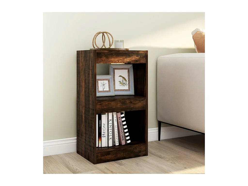Bibliothèque/Séparateur de pièce Chêne fumé 40x30x72 cm