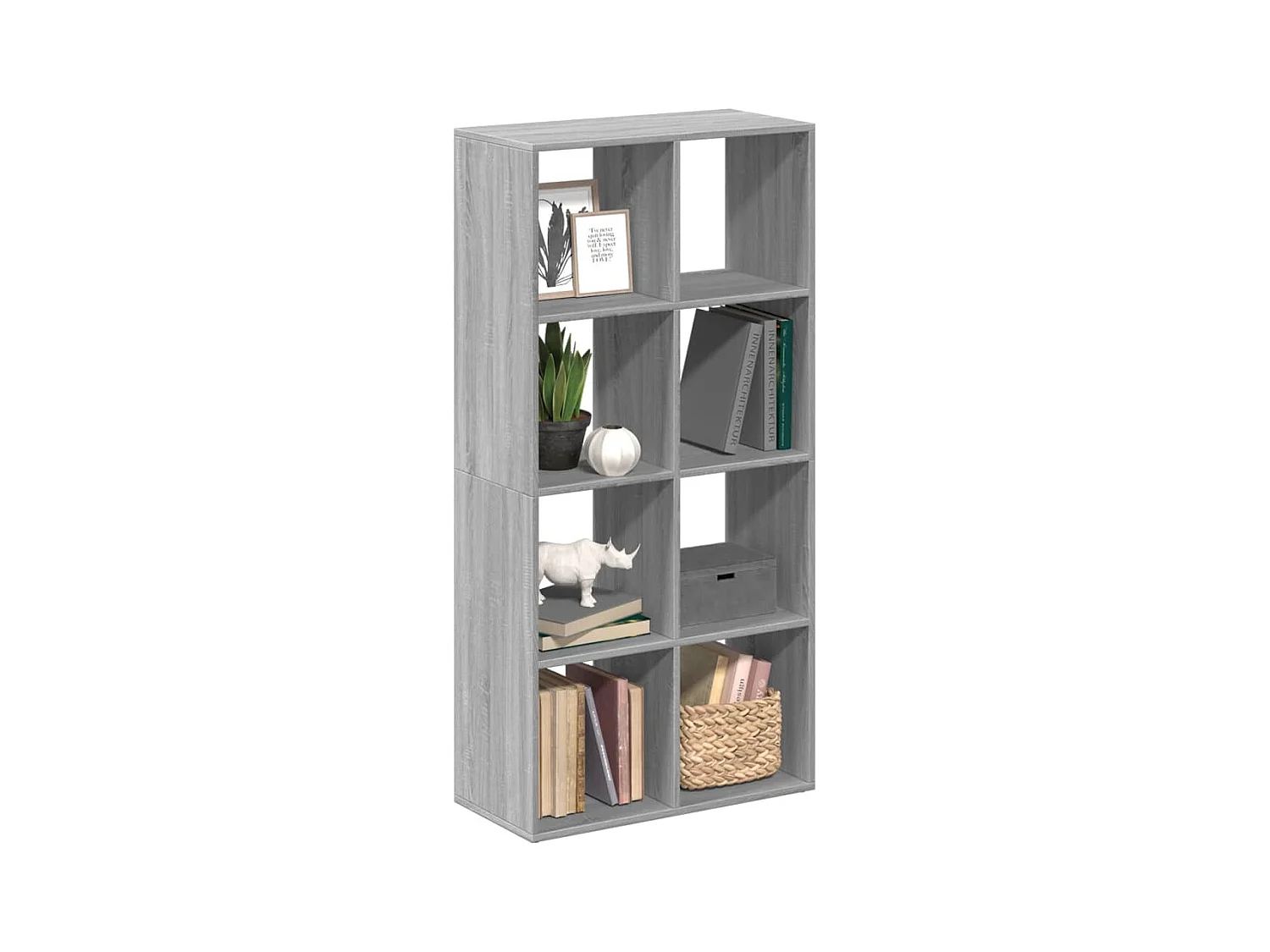 Raumteiler-Bücherregal Grau Sonoma 69,5x29x137,5 cm