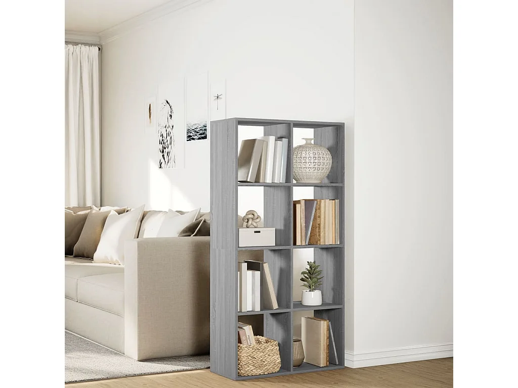 Étagère séparatrice de pièce sonoma gris 69,5x29x137,5 cm