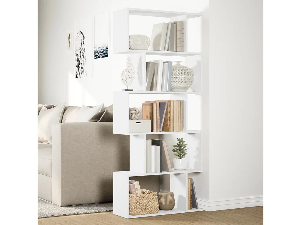 Estante divisória 5 níveis 70x24x161cm derivados madeira branco