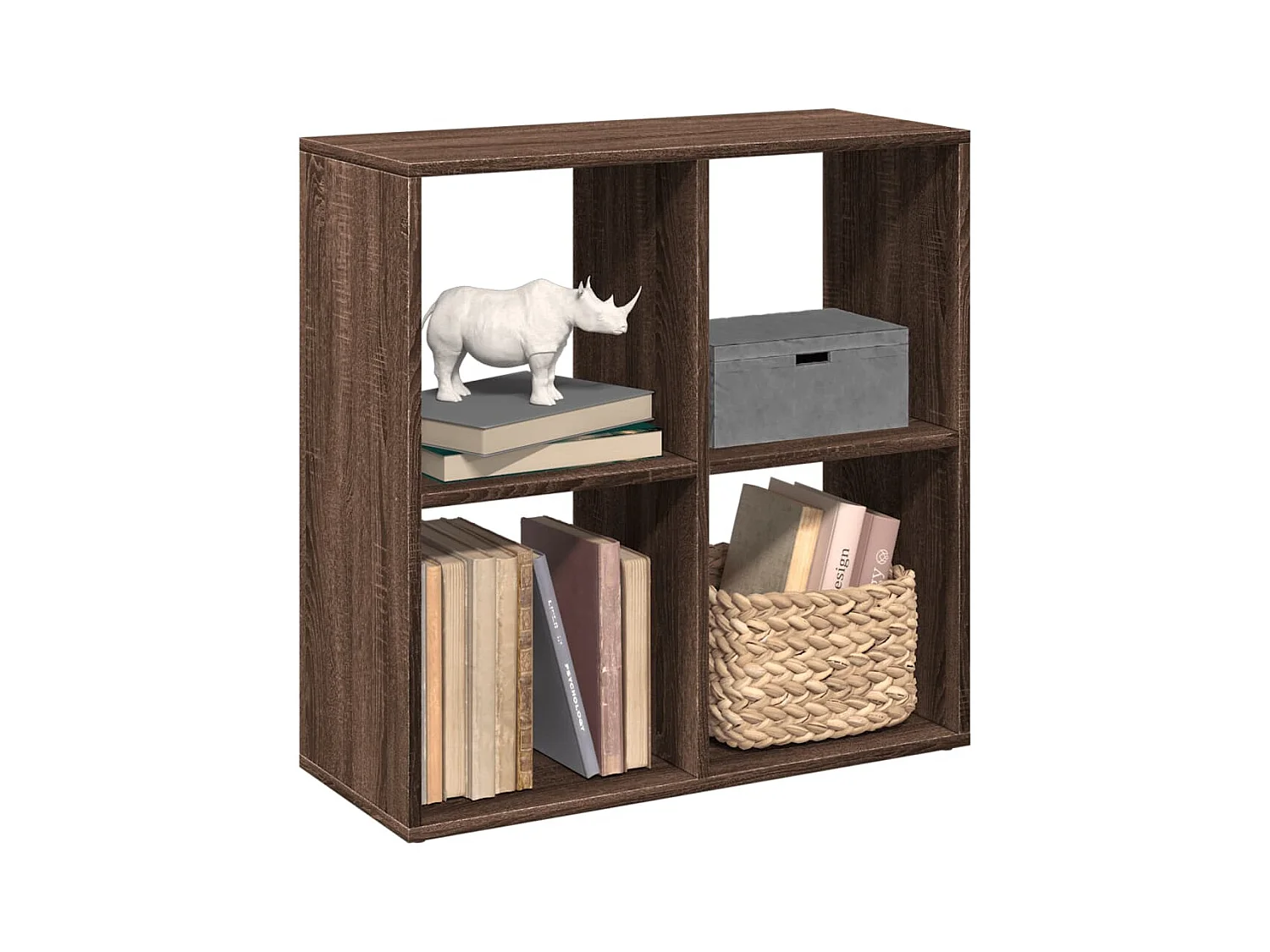 Étagère séparatrice de pièce chêne marron 69,5x29x69,5 cm