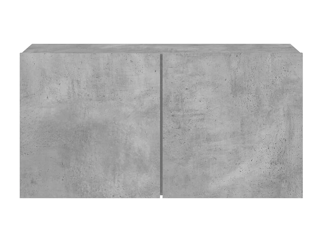 Meuble TV mural gris béton 80x30x41 cm