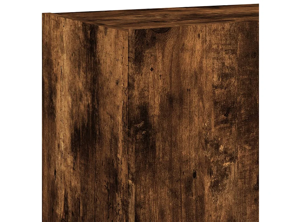 TV-Wandschrank mit LED-Leuchten Räuchereiche 80x35x41 cm