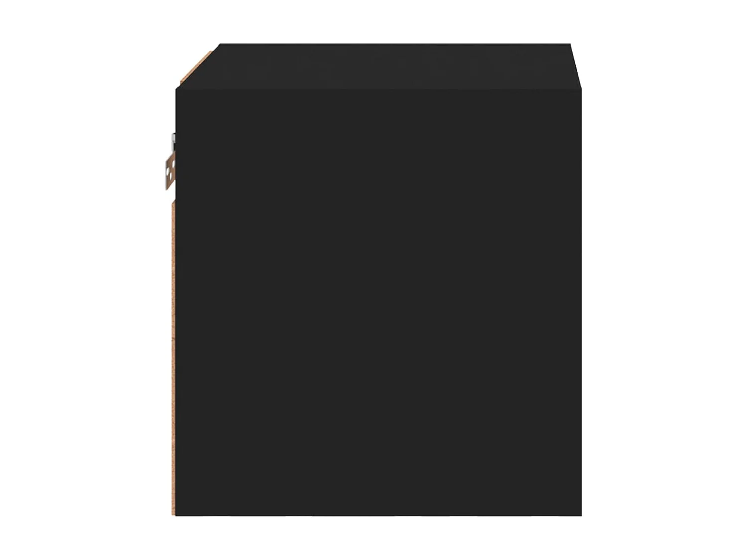 Mueble de TV de pared con luces LED negro 30x28,5x30 cm