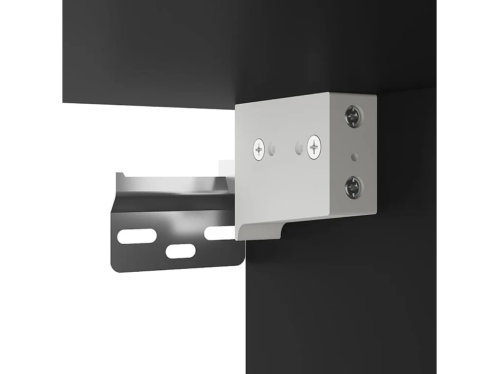 Mueble de TV de pared con luces LED negro 30x28,5x30 cm