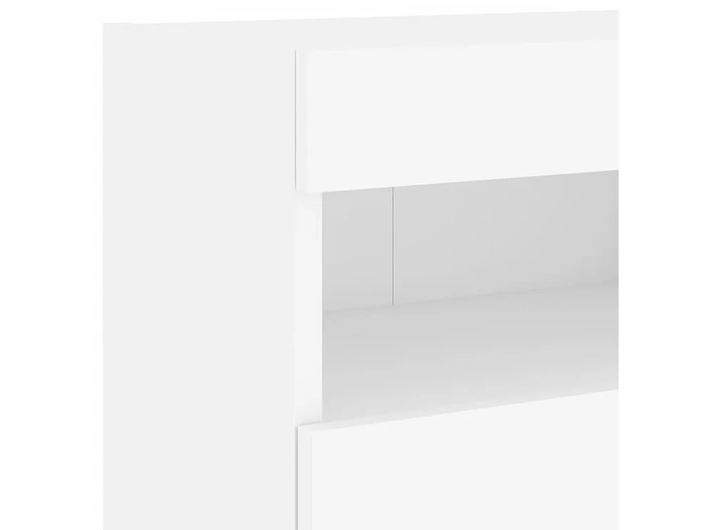 TV-Wandschrank mit LED-Leuchten Weiß 40x30x40 cm
