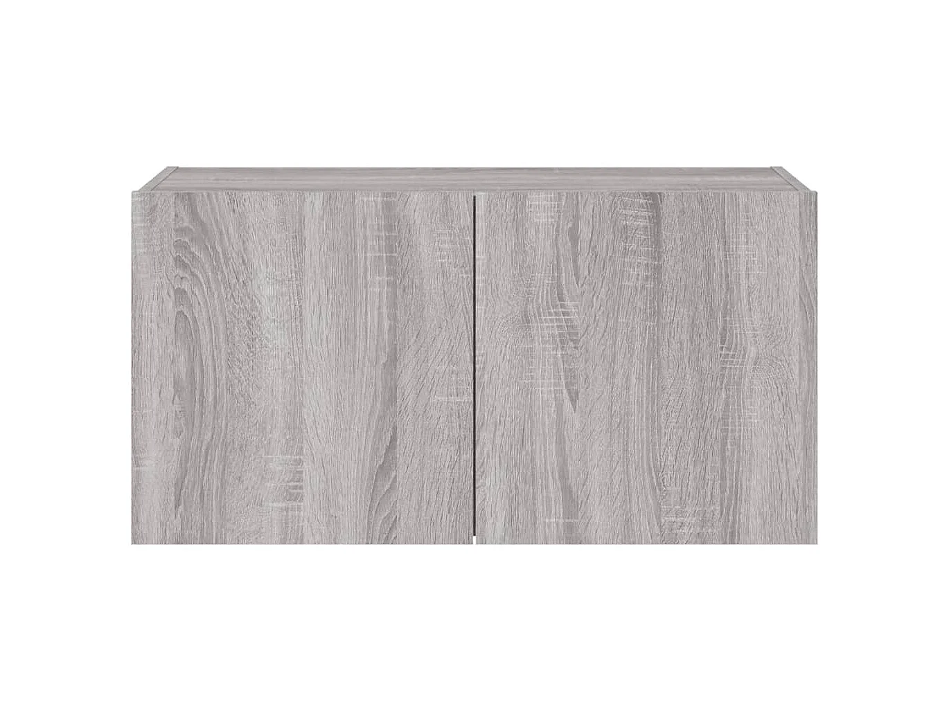 Mueble de TV de pared con luces LED gris Sonoma 80x35x41 cm