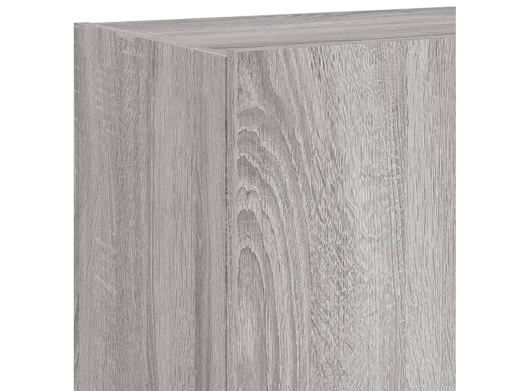 Mueble de TV de pared con luces LED gris Sonoma 80x35x41 cm