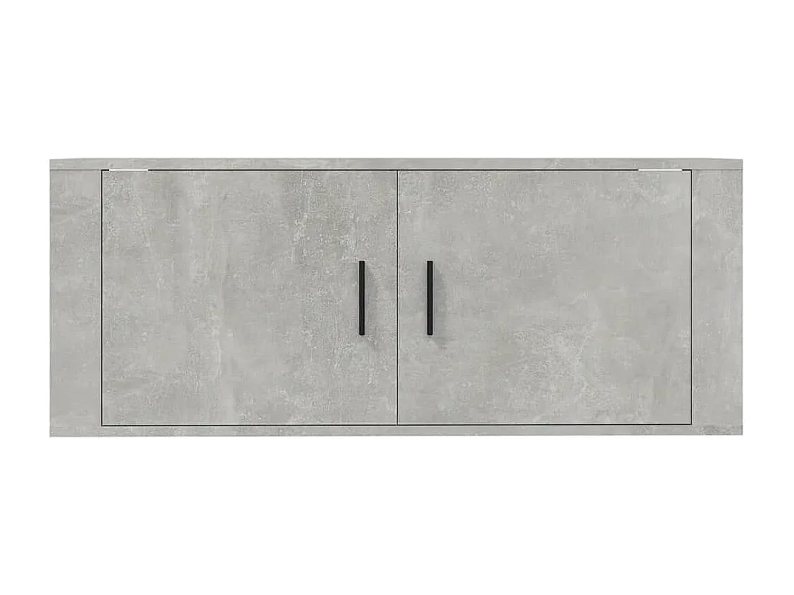 Meuble TV mural Gris béton 100x34,5x40 cm