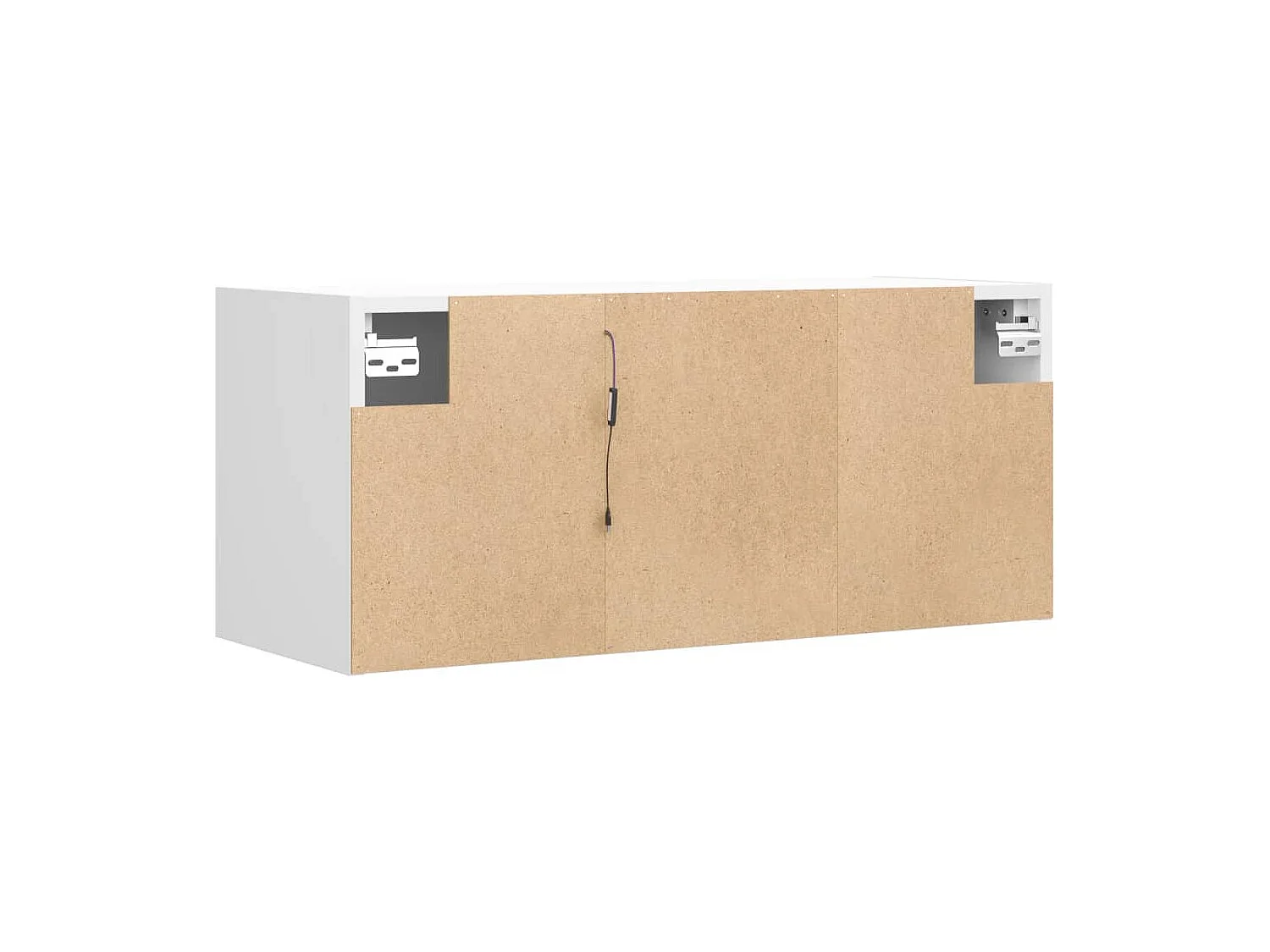 Mueble de TV de pared con luces LED blanco 80x31x35 cm