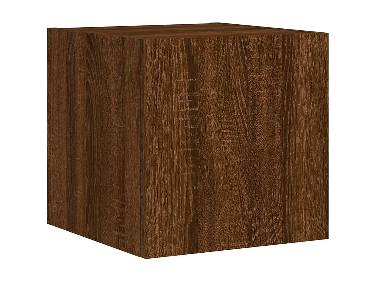 Mobile TV a Parete con Luci LED Rovere Marrone 30,5x35x30 cm