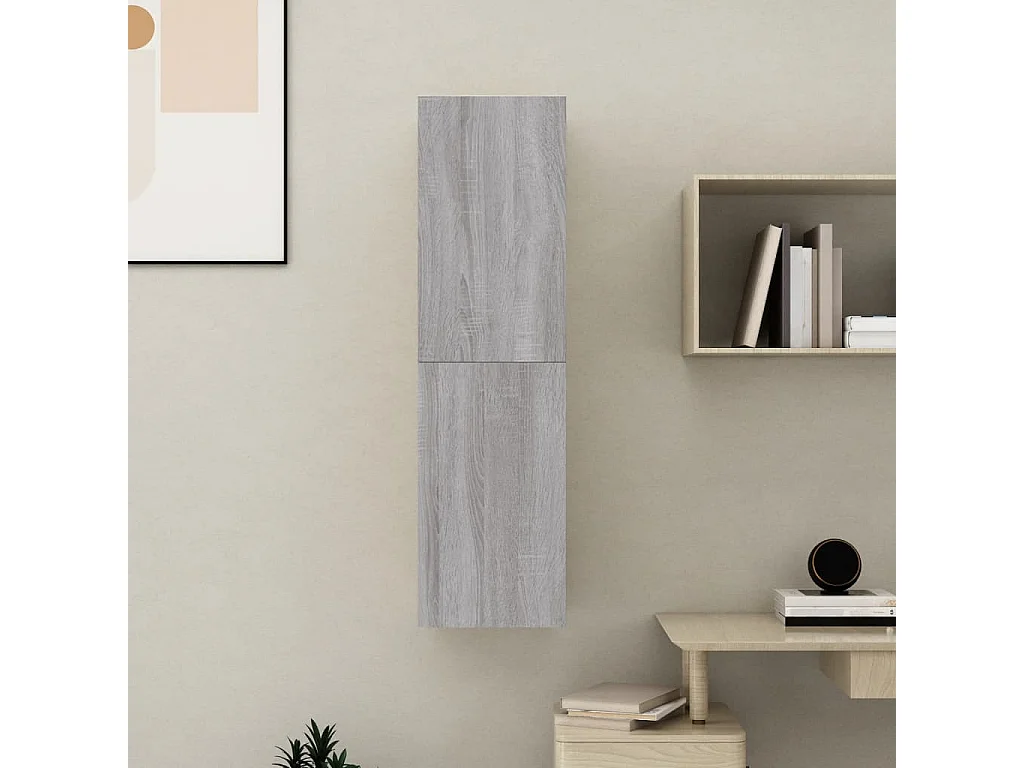 Meuble TV mural Sonoma gris 30,5x30x110 cm