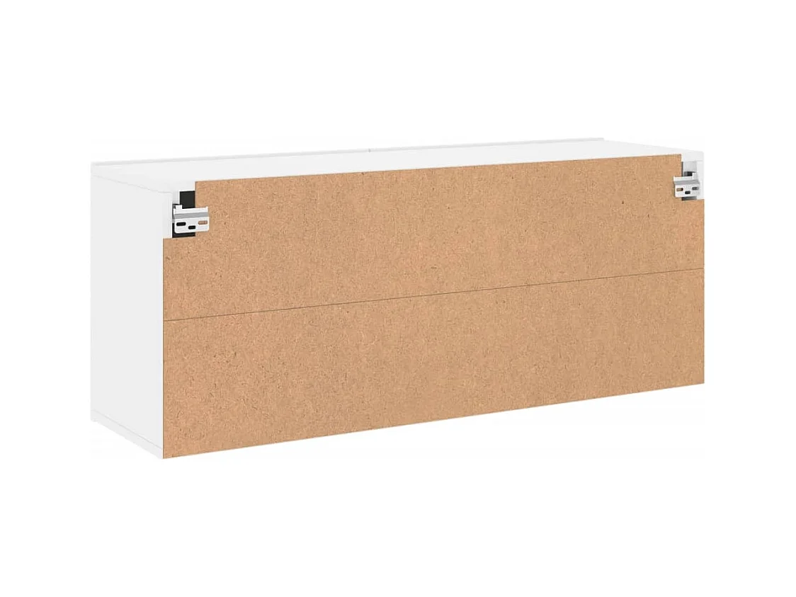 Meuble TV mural blanc 100x30x41 cm