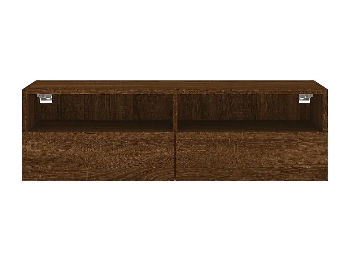 Meuble TV mural chêne marron 100x30x30 cm bois d'ingénierie