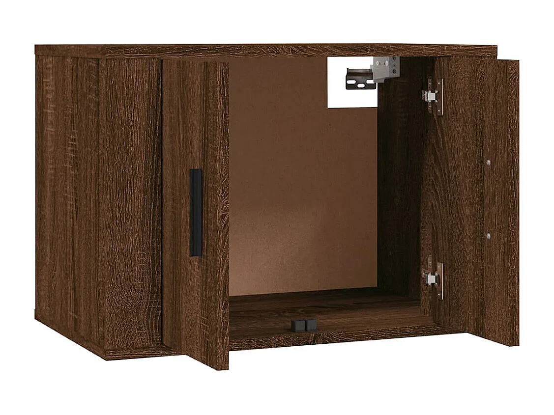 Mobile Porta TV a Parete Rovere Marrone 57x34,5x40 cm