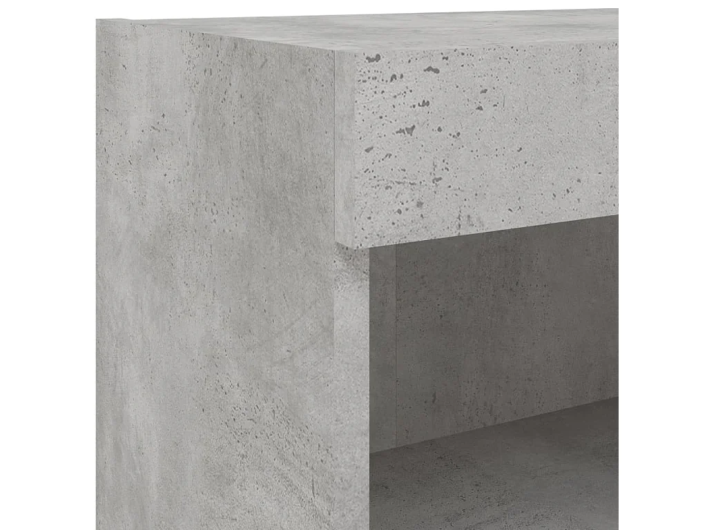 Mobile TV a Parete con Luci LED Grigio Cemento 60x30x40 cm