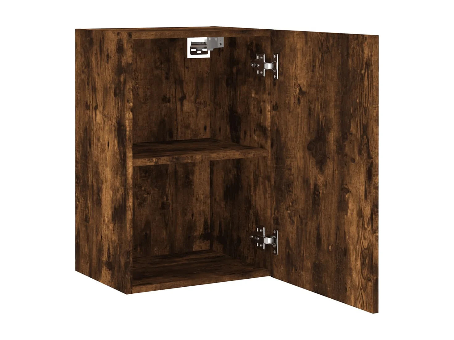 Meuble TV mural chêne fumé 40,5x30x60 cm bois d'ingénierie