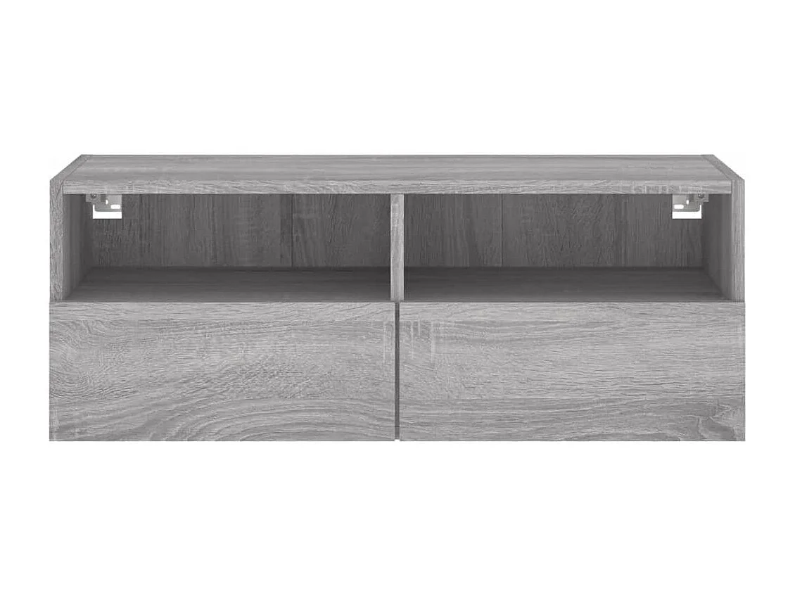 Meuble TV mural sonoma gris 80x30x30 cm bois d'ingénierie