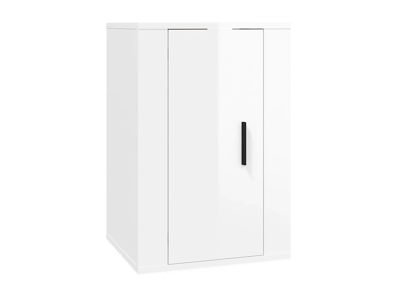 Meuble TV mural Blanc brillant 40x34,5x60 cm