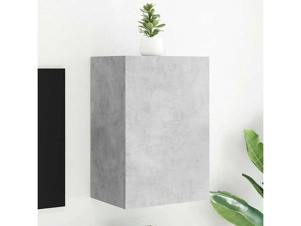 Móvel parede p/ TV 40,5x30x60cm derivados madeira cinza cimento