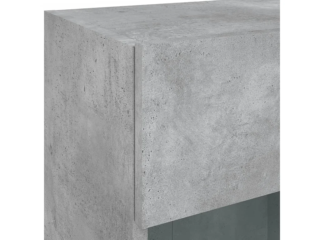 Mueble de TV de pared con luces LED gris hormigón 40x30x60,5 cm