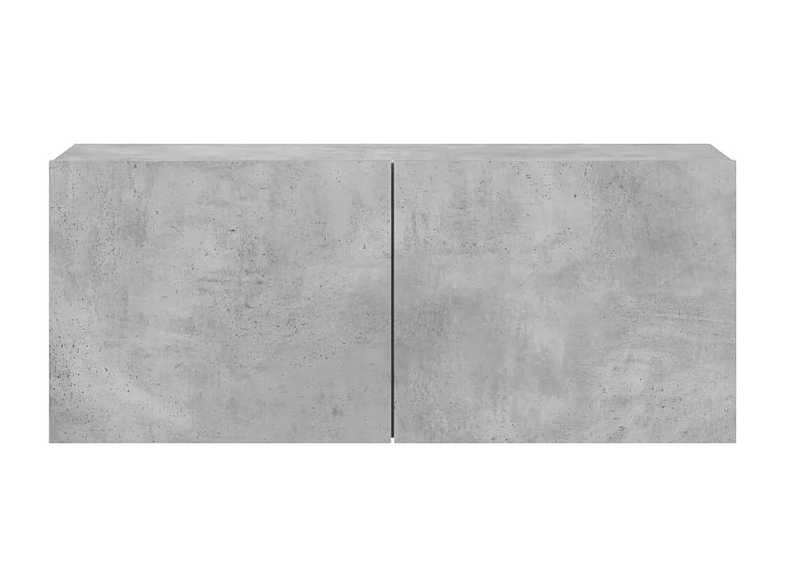 Meuble TV mural gris béton 100x30x41 cm