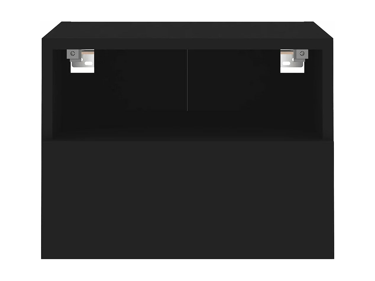 Mobile TV a Parete Nero 40x30x30 cm in Legno Multistrato