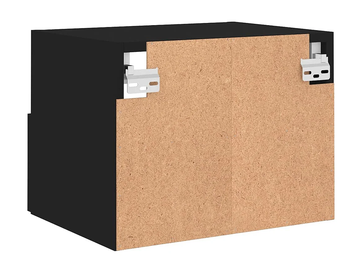 Mobile TV a Parete Nero 40x30x30 cm in Legno Multistrato