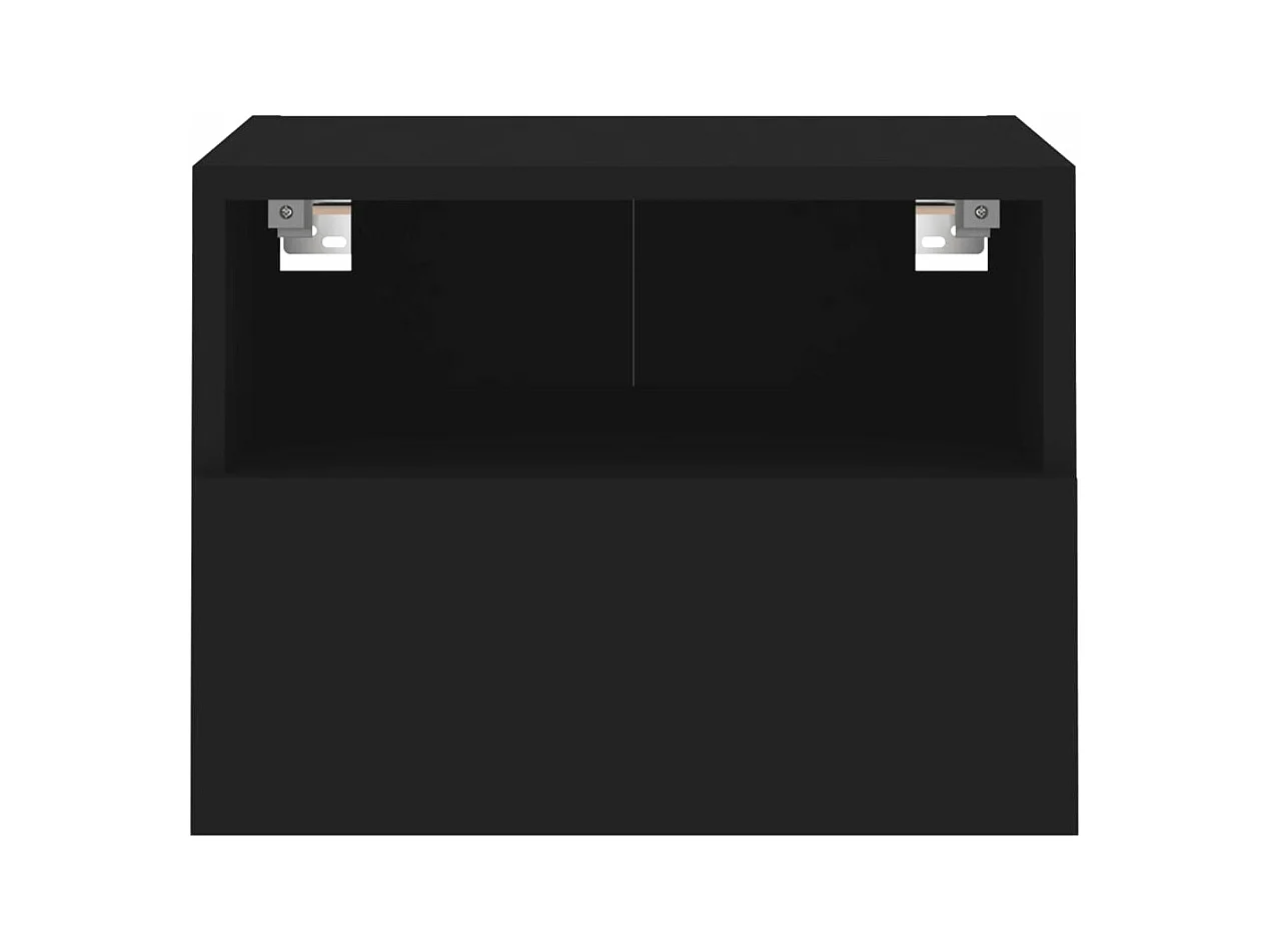 Meuble TV mural noir 40x30x30 cm bois d'ingénierie