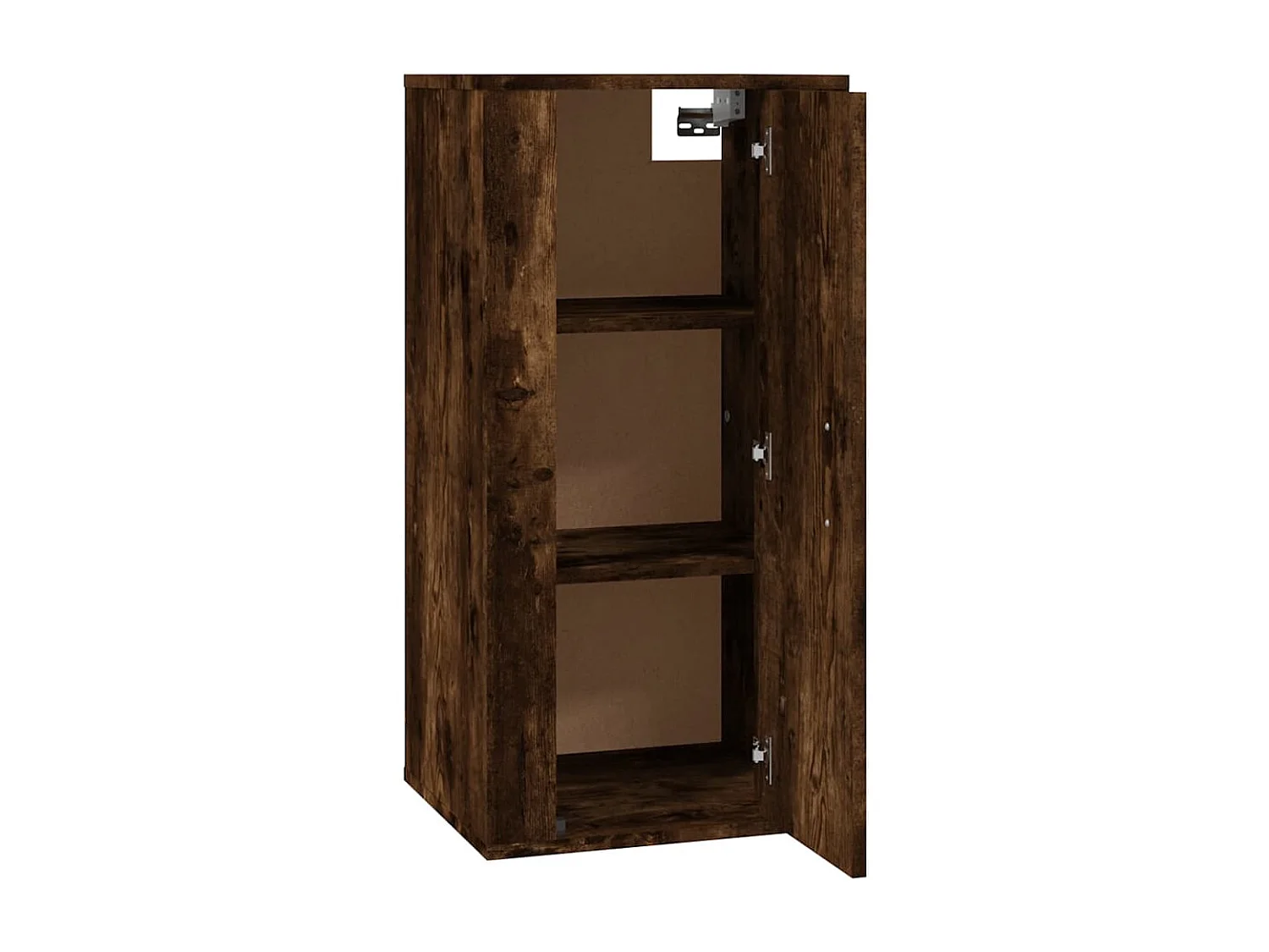 Mobile Porta TV a Parete Rovere Fumo 40x34,5x80 cm