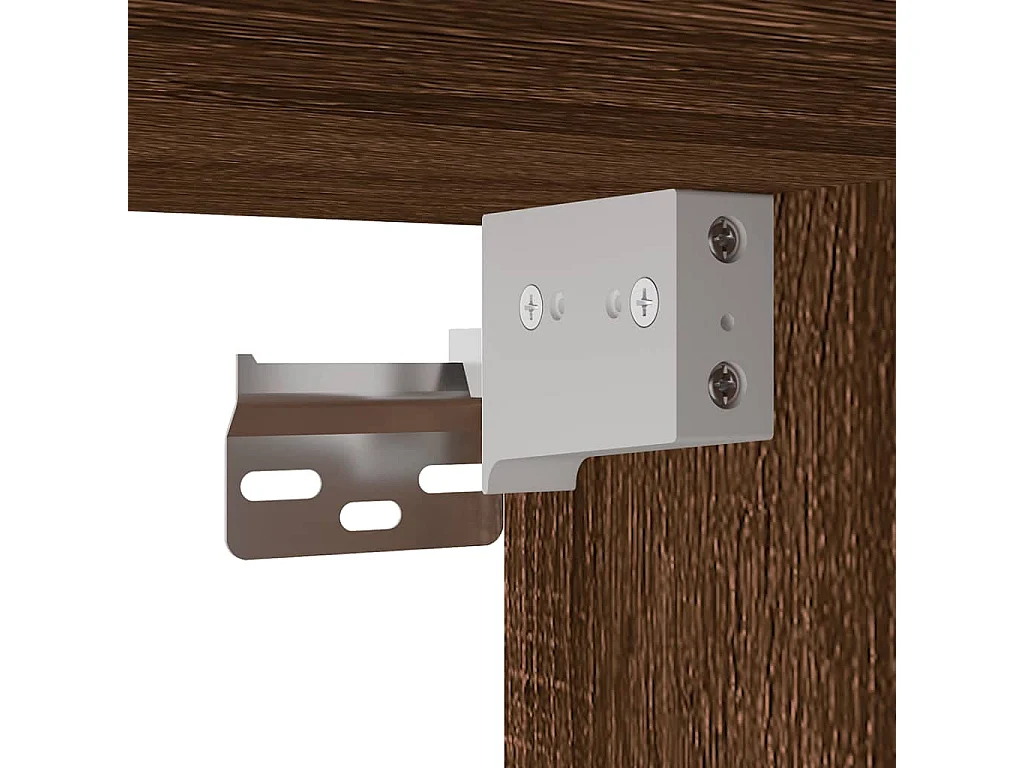 Mobile Porta TV a Parete Rovere Marrone 40x34,5x80 cm