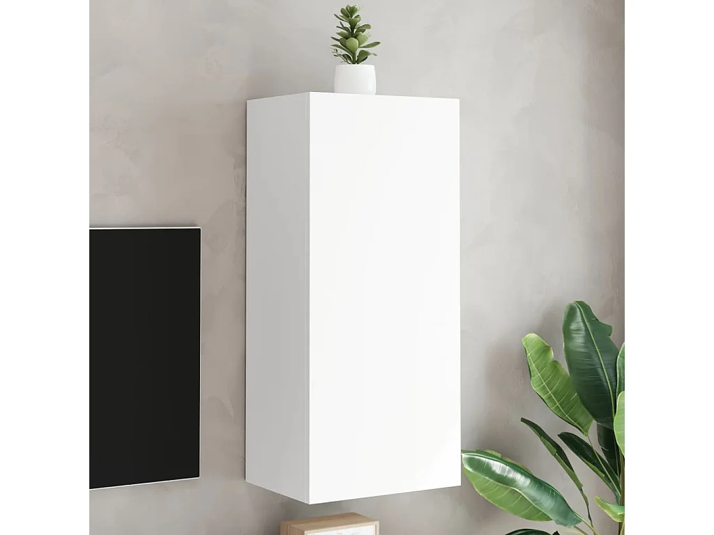 TV-Wandschrank Weiß 40,5x30x90 cm Holzwerkstoff