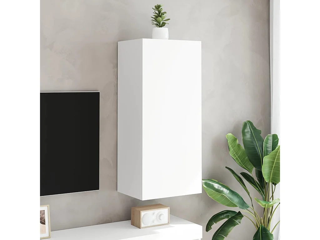 TV-Wandschrank Weiß 40,5x30x90 cm Holzwerkstoff