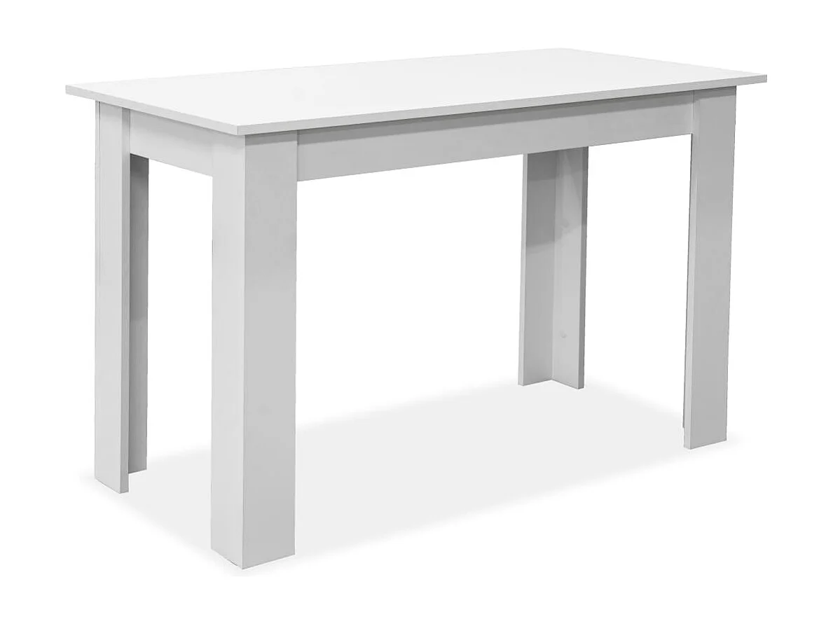 Mesa e bancos para sala de jantar 3 unidades Madeira trabalhada Branco