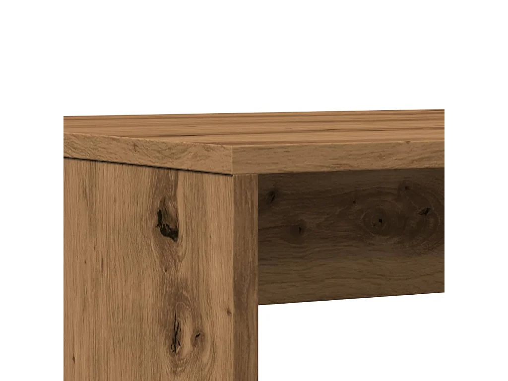 Ensemble table à manger et bancs 3 pcs bois d'ingénierie