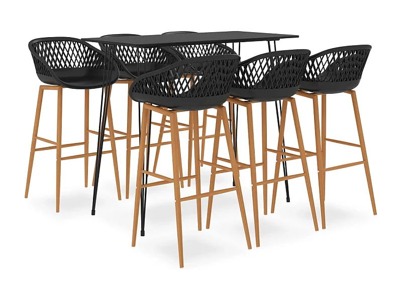 Ensemble de bar 7 pcs Noir