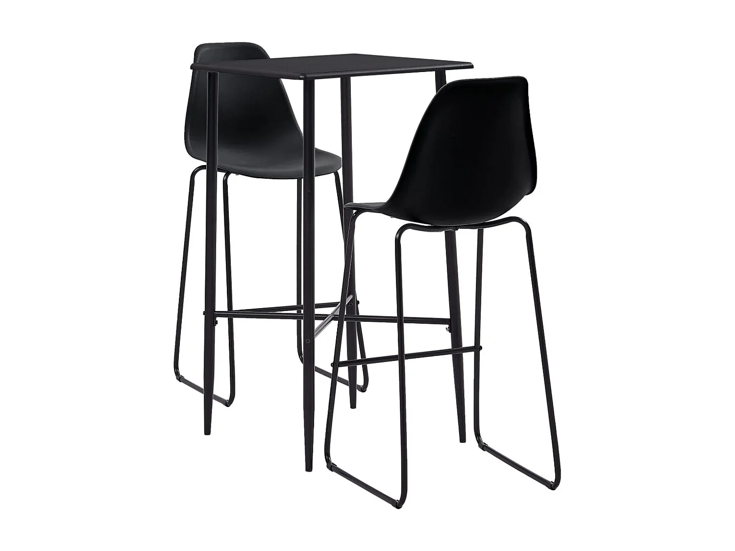 Ensemble de bar 3 pcs Plastique Noir