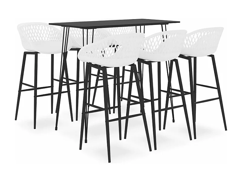 Ensemble de bar 7 pcs Noir et blanc
