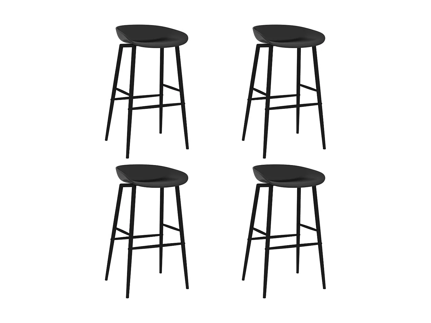 5-delige barset Wit en zwart