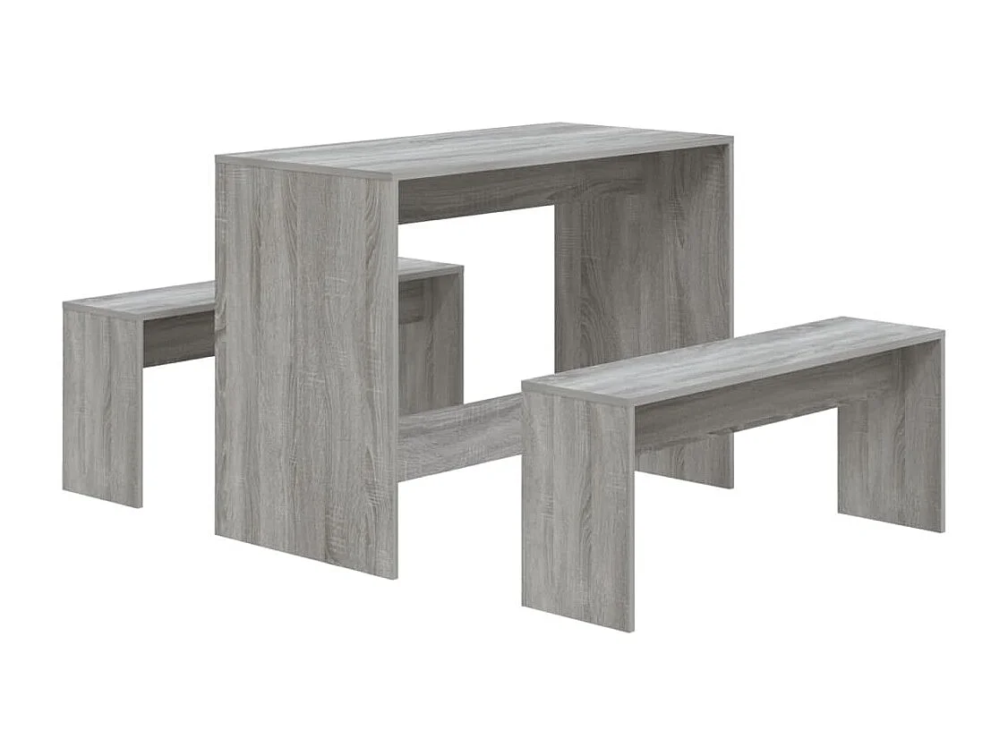 Ensemble à manger 3 pcs Sonoma gris Bois d'ingénierie