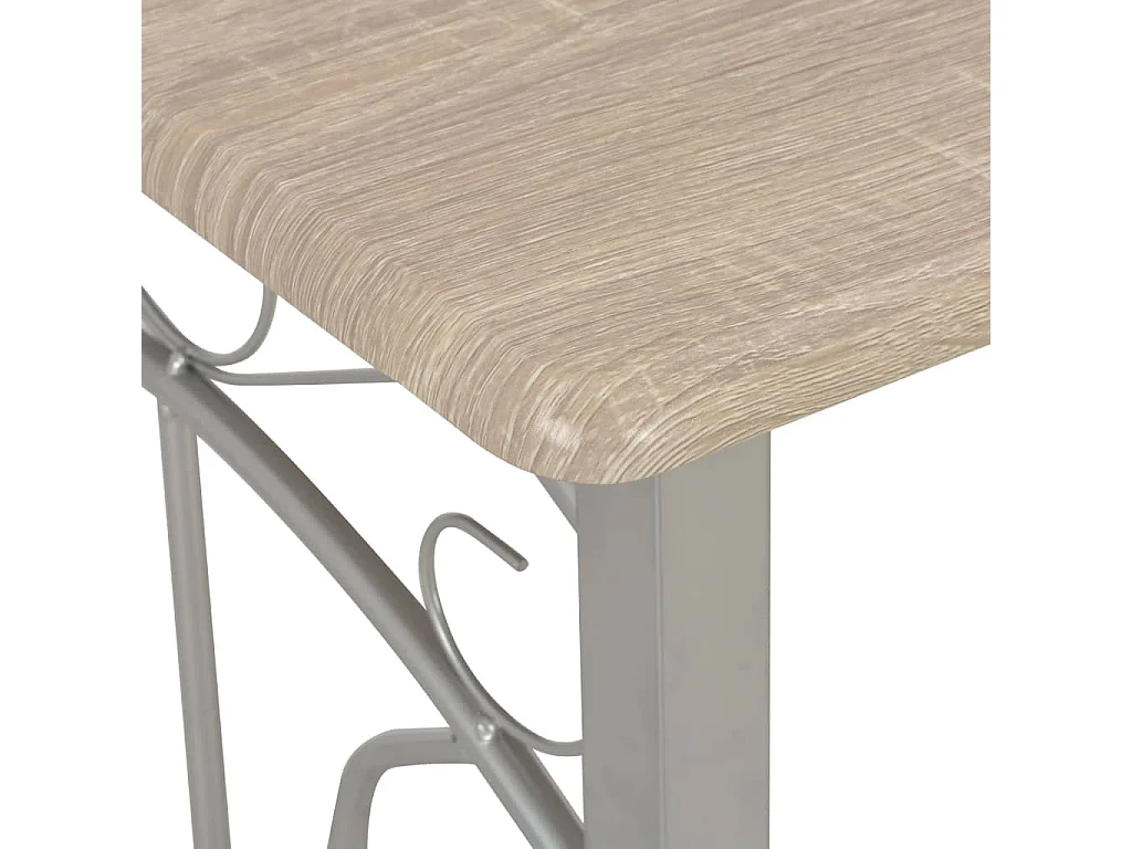 3-delige barset Hout en staal